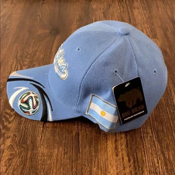 Argentina Team Soccer Cap Blue Adjustable NWT - Picture 2 of 12